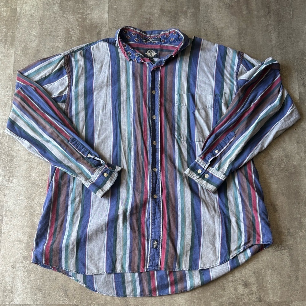 VTG Levi’s Dockers Button Down Shirt Vertical Stripe